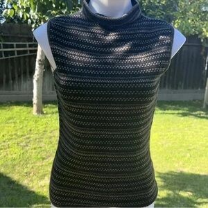 CLASSIQUES ENTIER Sleeveless Mock Sweater Cashmere Brown Size S